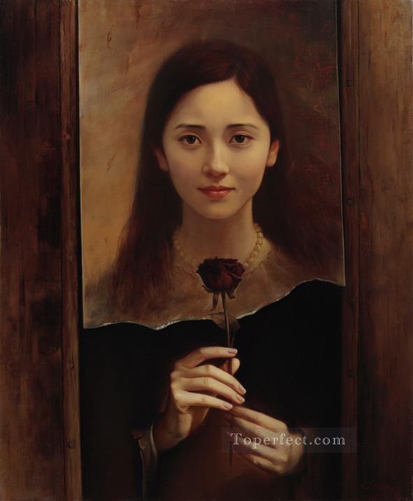 in the name of rose 2 Chinese girl Oil Paintings